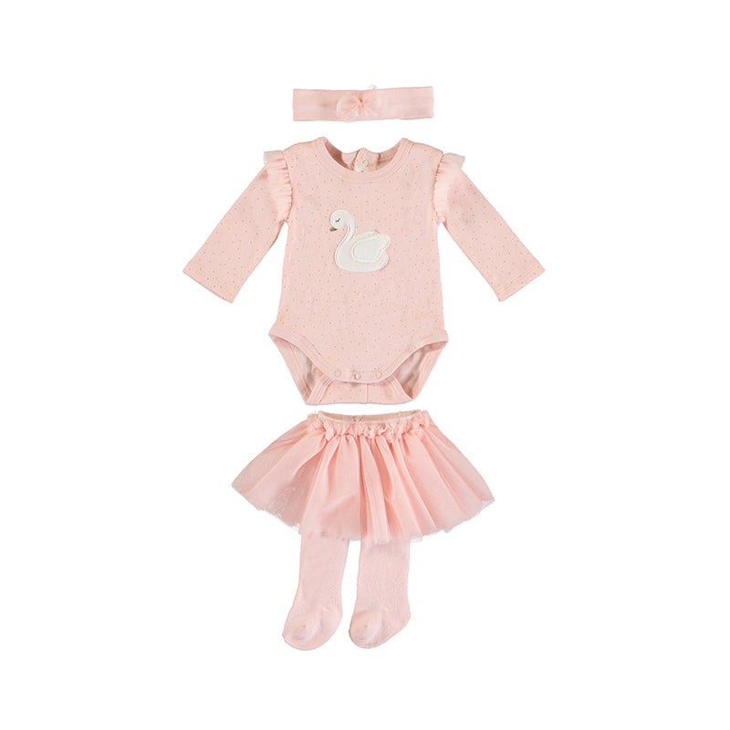 Swan Bodysuit, Tutu leggings and Headband Set