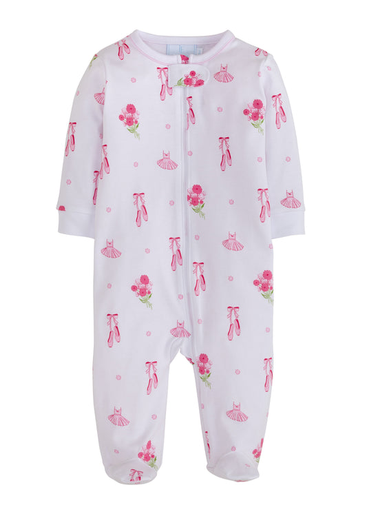 Ballet Zippered Footie by Little English