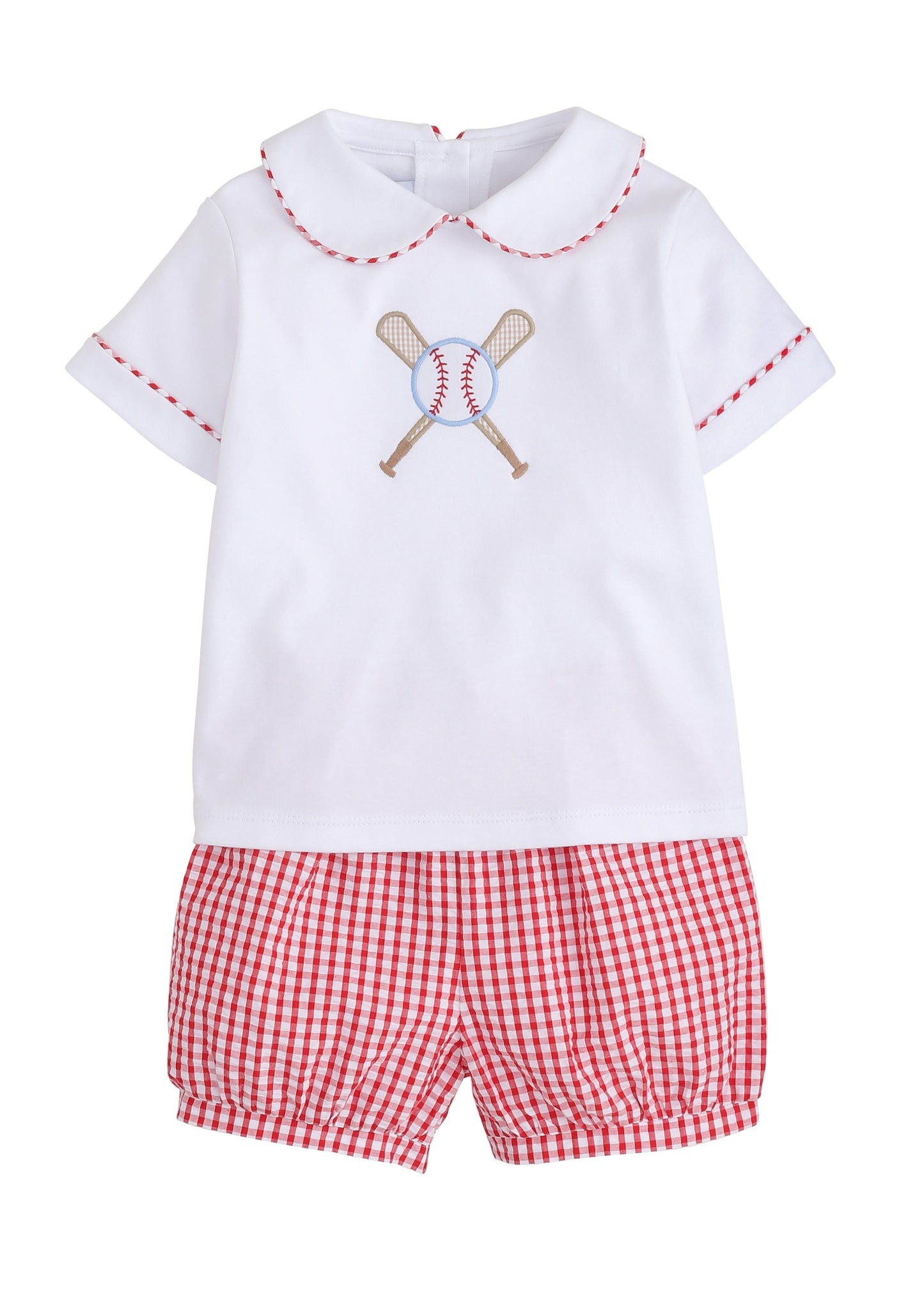 Appliqué Peter Pan Short Set -Baseball by Little English