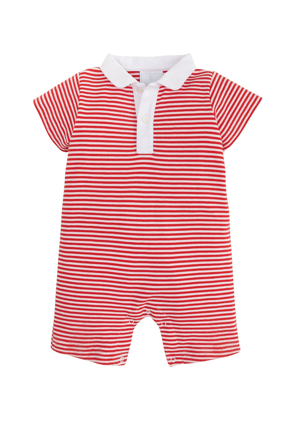 Peter Pan Polo Romper Red Stripe by Little English