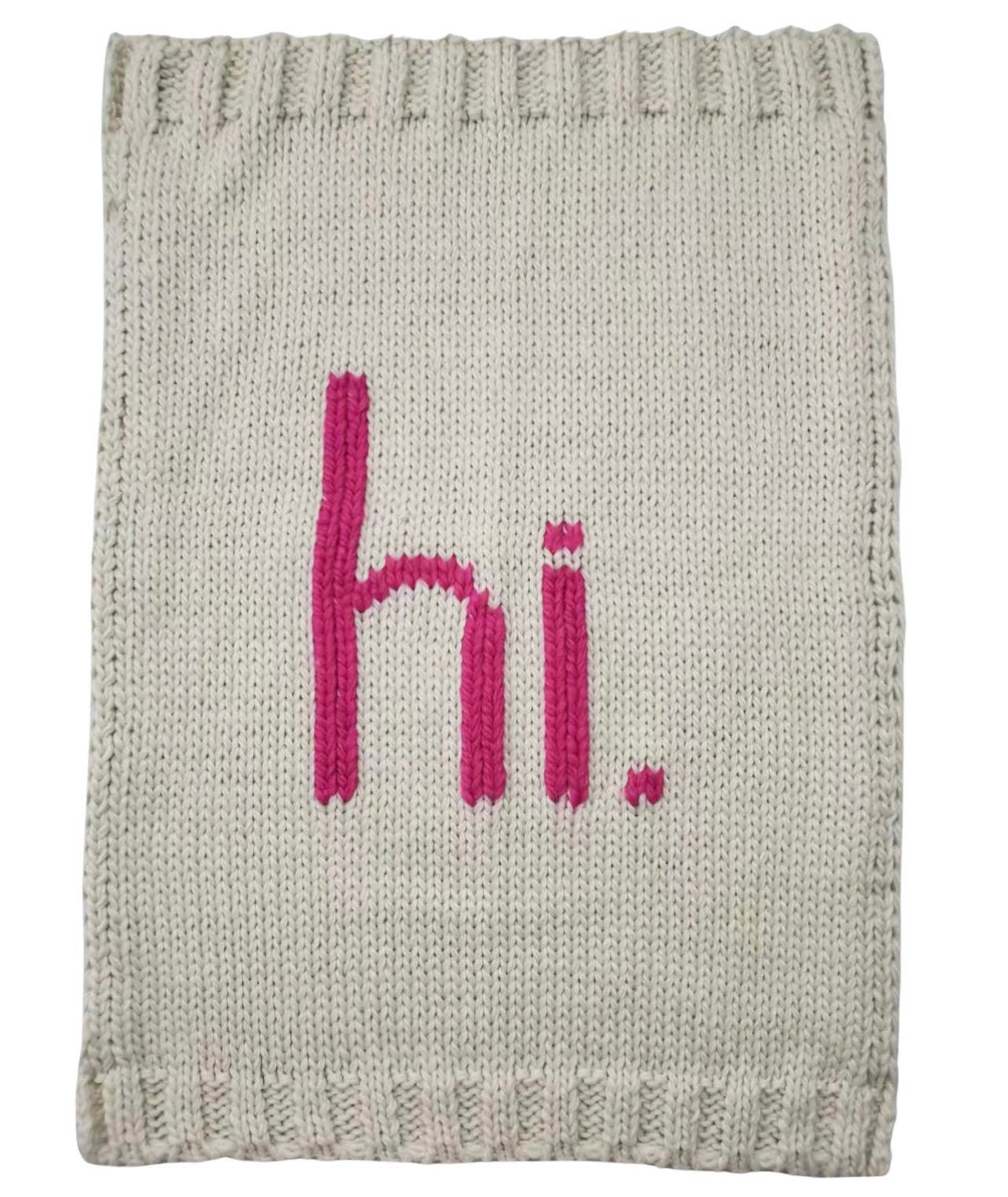 Hi. Neon Pink Knit Blanket