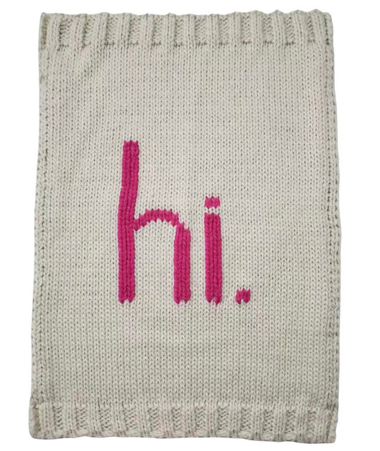 Hi. Neon Pink Knit Blanket
