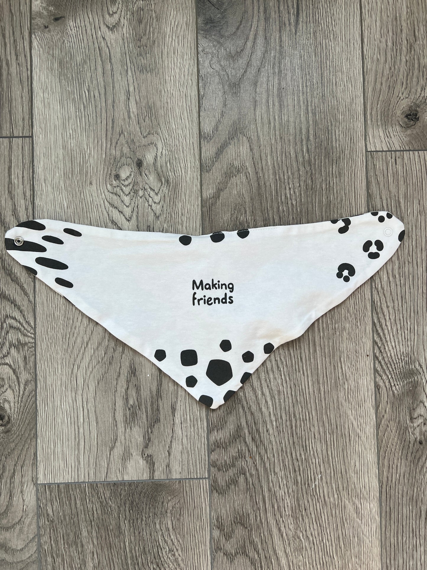 Grey/Leopard print Bandana Bib