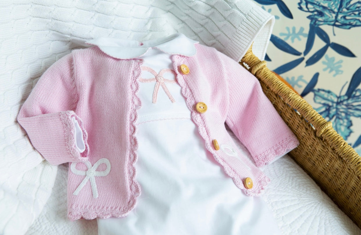 Bow Crochet Playsuit by Little English
