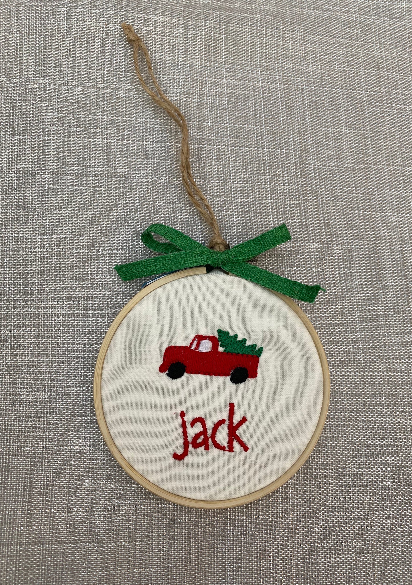 Truck with tree Personalized ornament