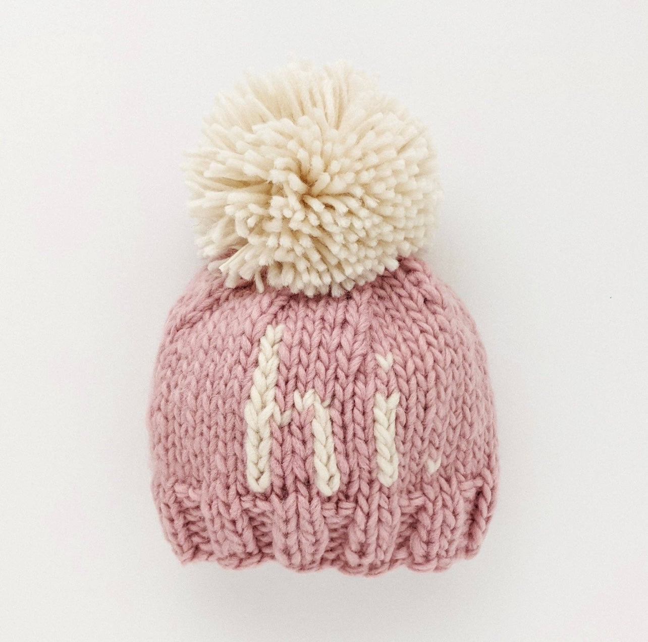 Hi. Pink Knit Baby Hat