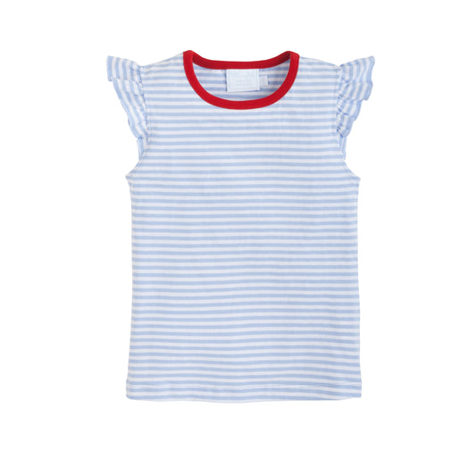 Angel Stripe Tank Blue by Little English