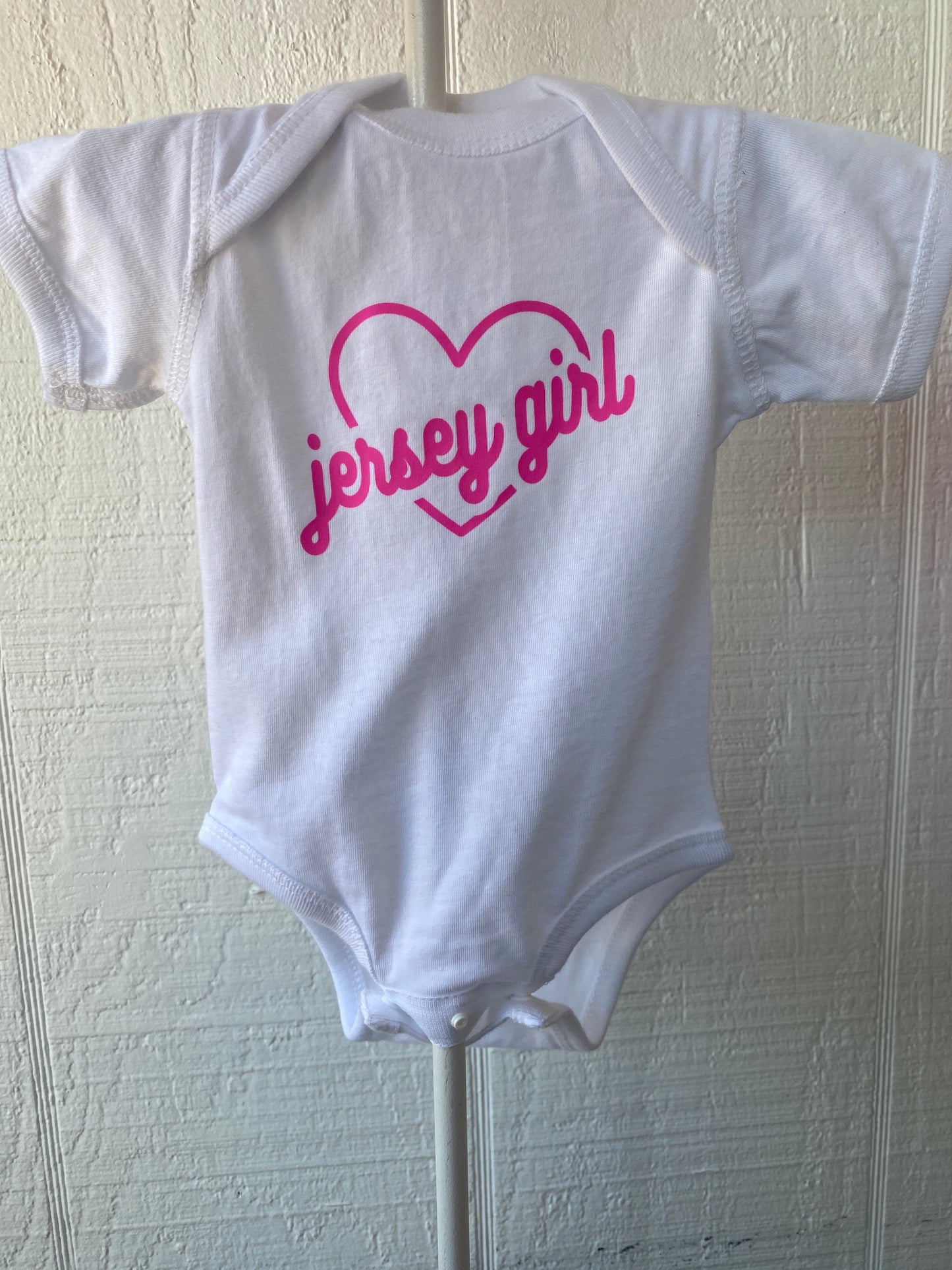 White Jersey Girl onesie
