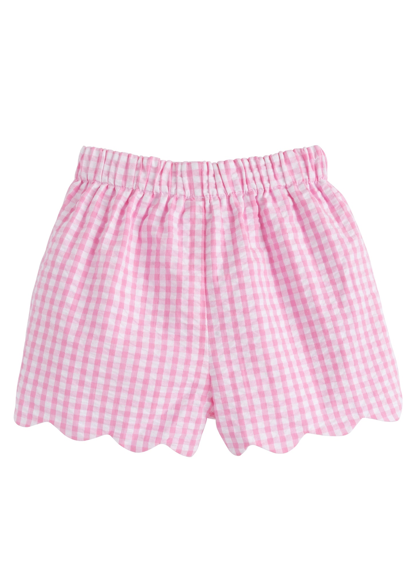 Scallop Shorts Preppy Pink Gingham by Little English