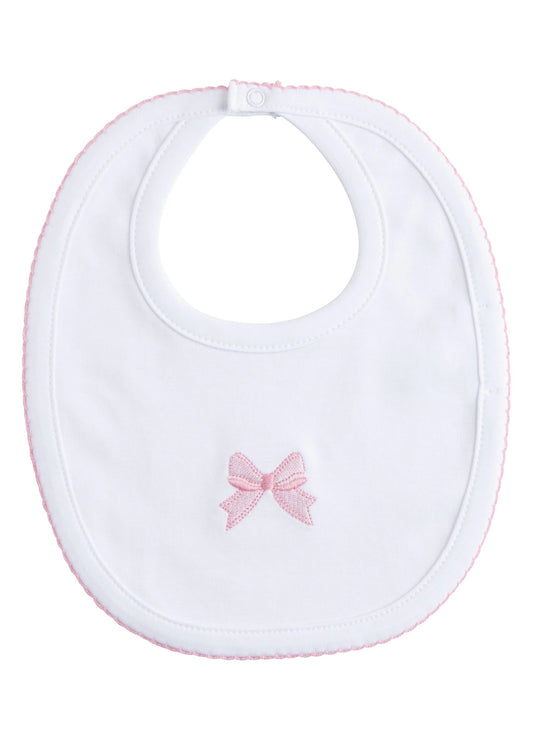 LE Embroidered Bow Bib