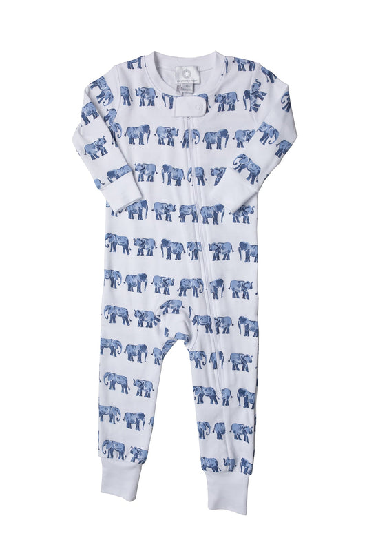 Elephant Zipper PJ by the Proper Peony