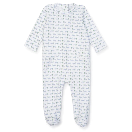 Preston Romper Holiday Truck by Lila and Hayes