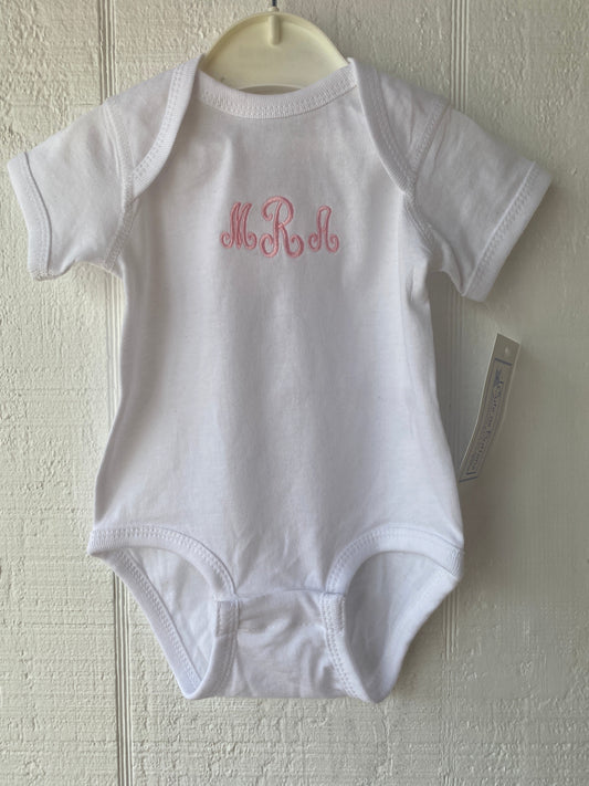 Monogrammed Baby Onesie