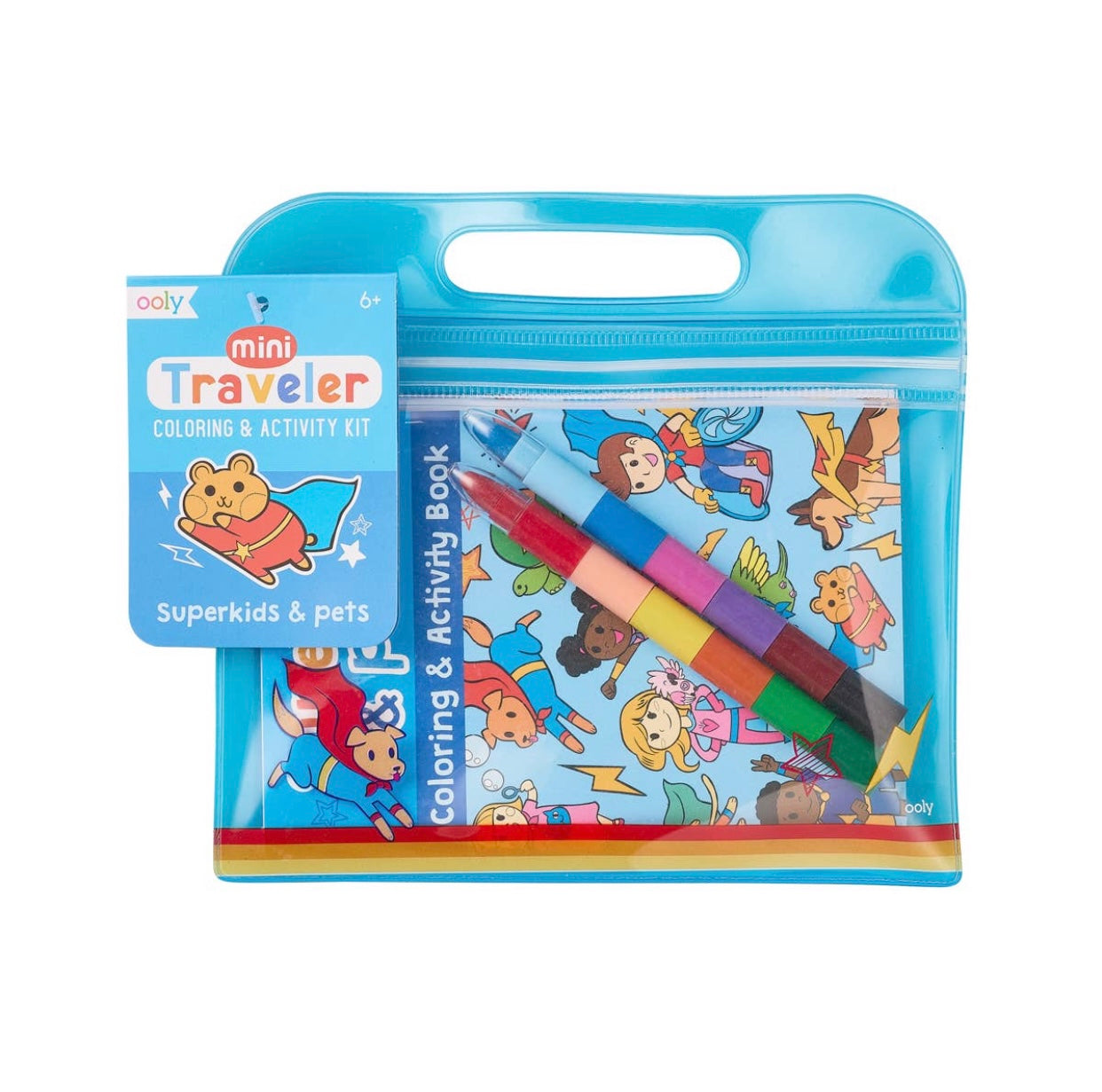 Mini Traveler Coloring & Activity Kit-Superkids & Pets