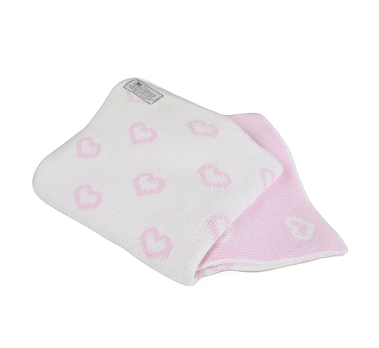 Heart Knit Blanket by Widgeon