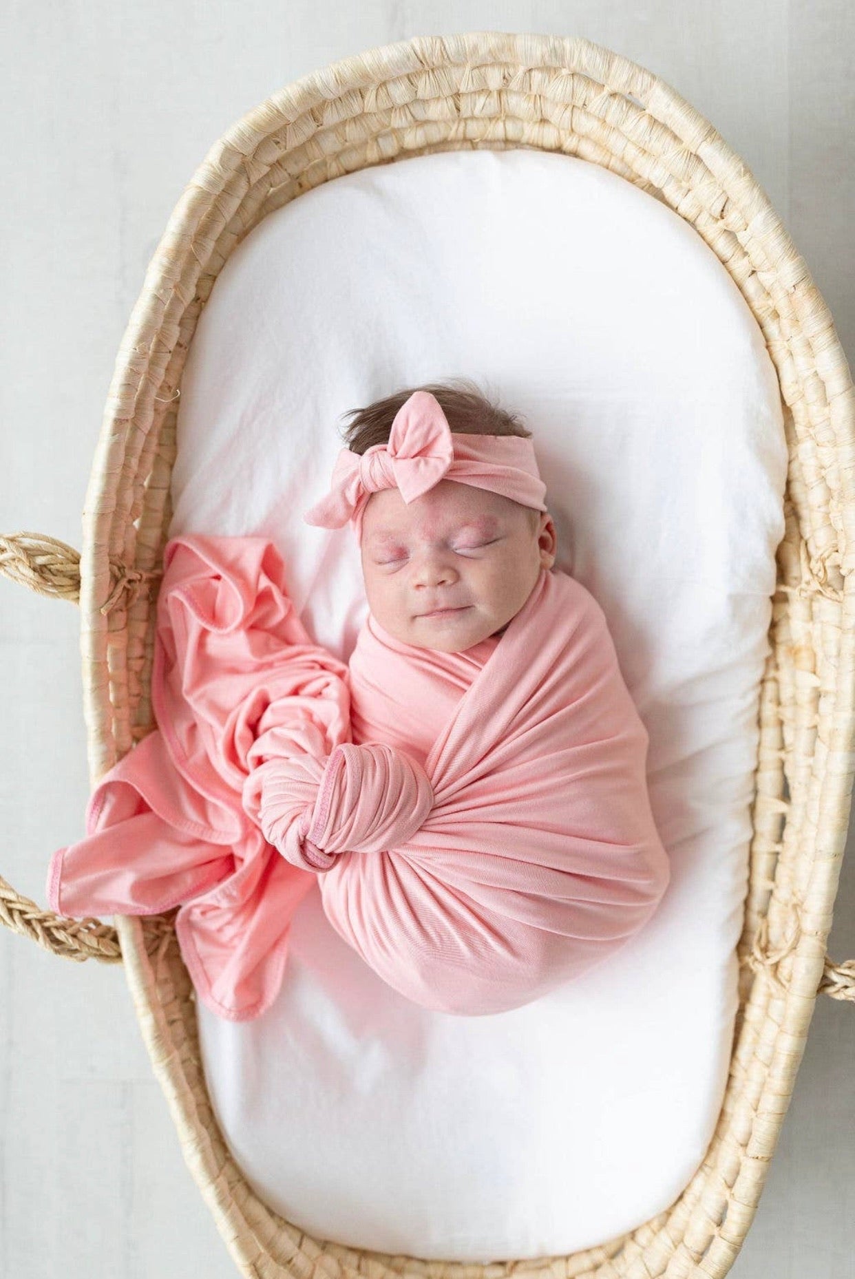 Swaddle Hat and Headband set-Pink