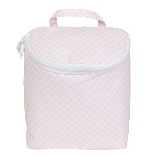 Pink Gingham Bottle Bag