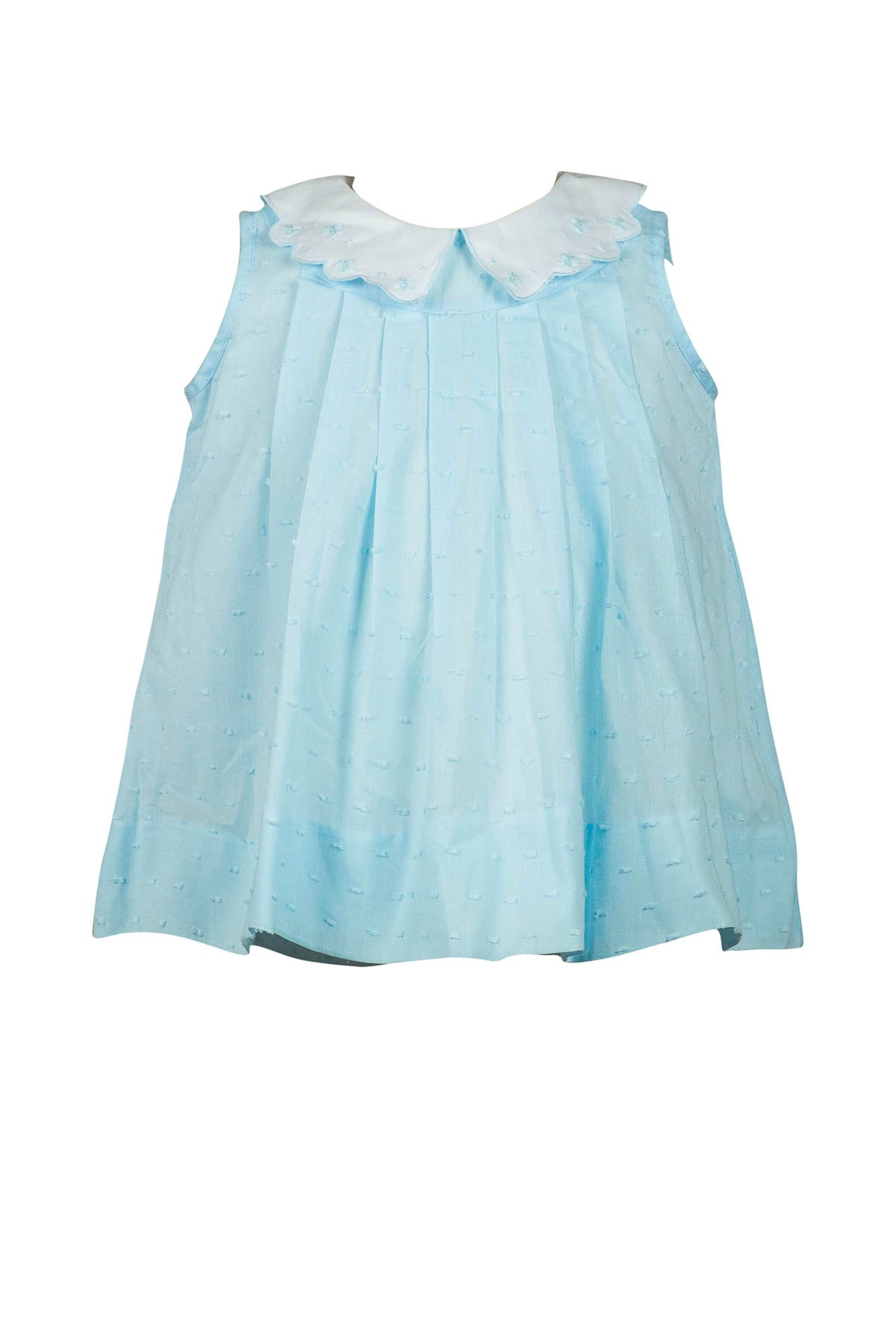 Brynn Blue Swiss Dot Dress by the Proper Peony