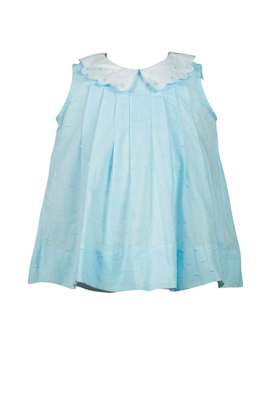 Brynn Blue Swiss Dot Dress by the Proper Peony