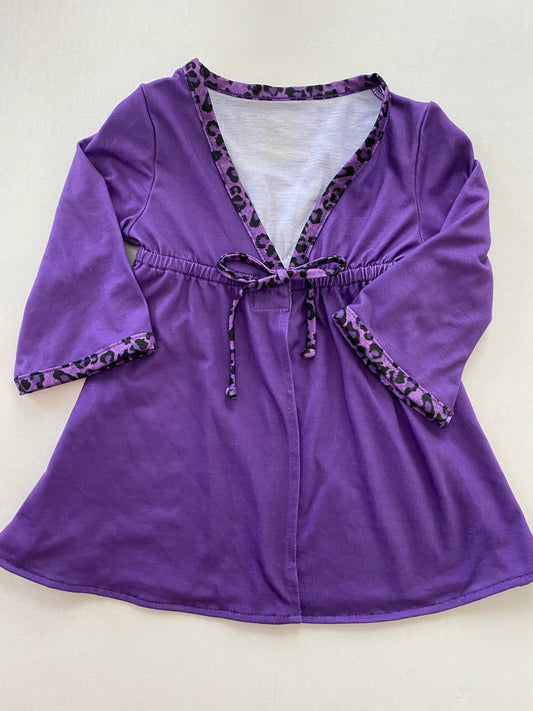 Purple Cheetah Trim Cover Up
