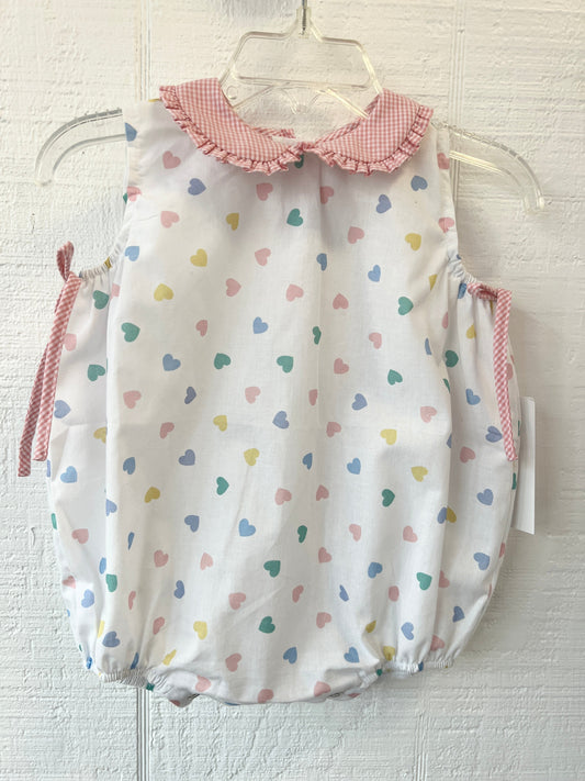 Heart Print Sleeveless Bubble by Lulu Bebe