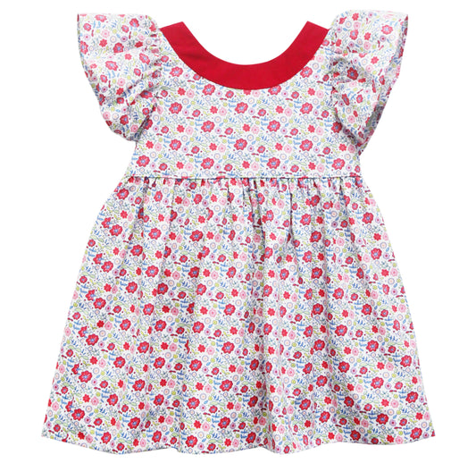 Winter Floral Grace Bow Dress