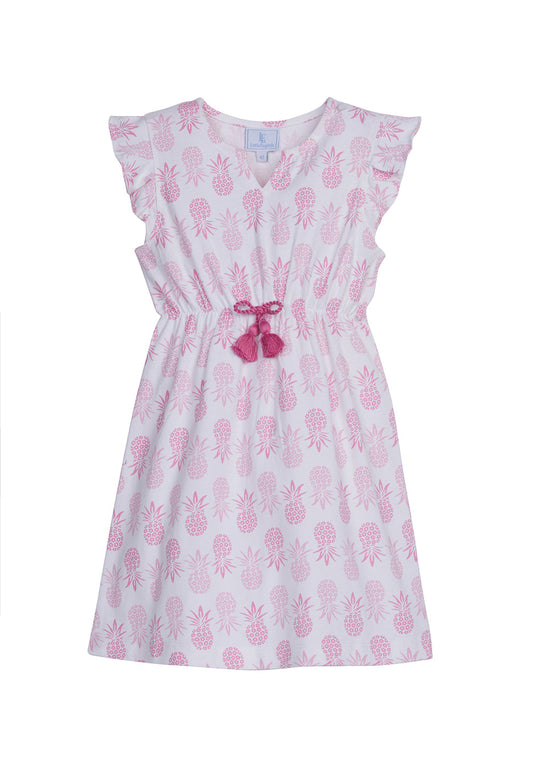 Drawstring Pineapple T-Shirt Dress by Little English