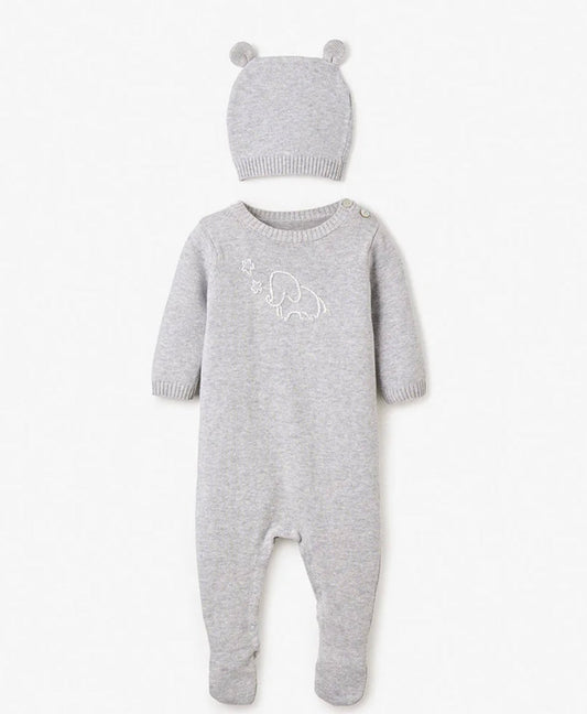 Grey Elephant Knit 2 Piece Set