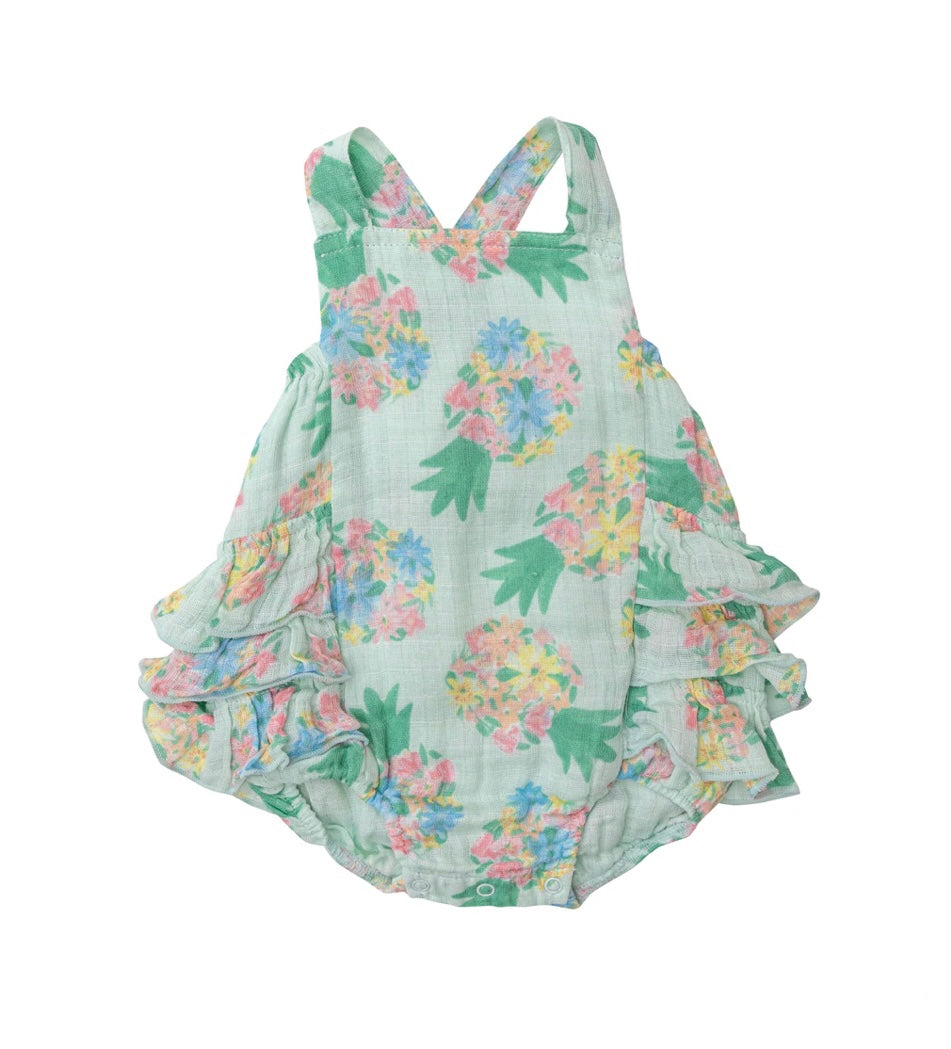 Pretty Pineapples Ruffle Sunsuit