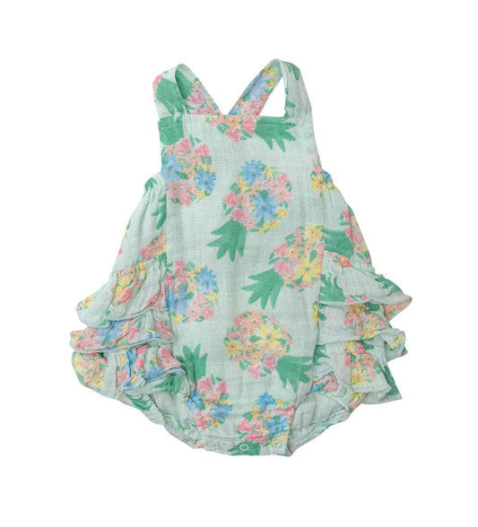 Pretty Pineapples Ruffle Sunsuit