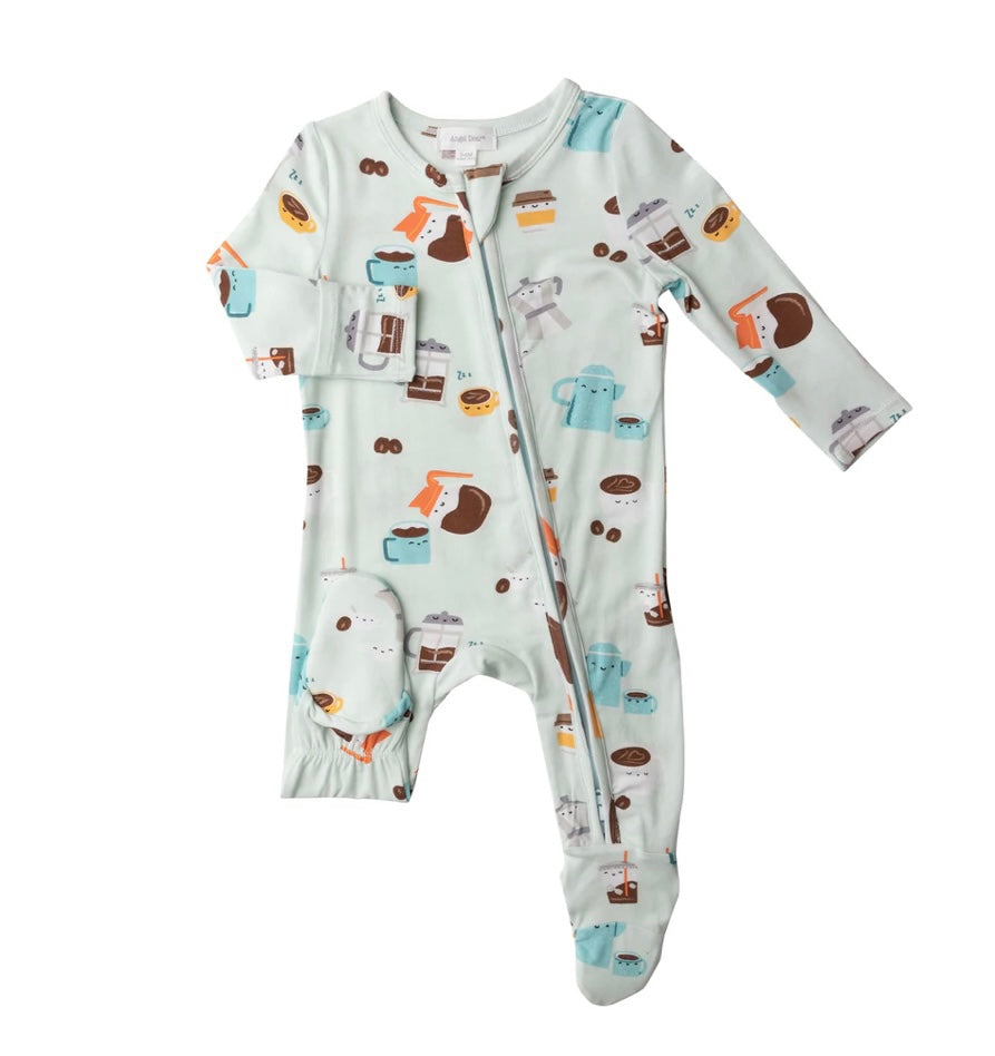 Coffee Zipper Footie