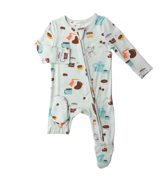 Coffee Zipper Footie