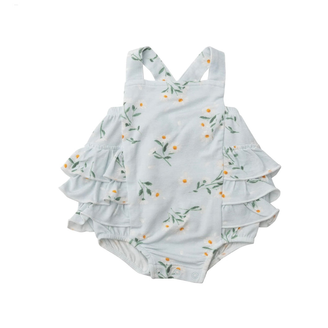 Pretty Daisies Ruffle Sunsuit