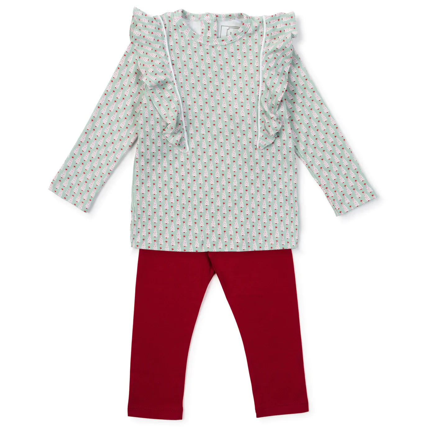 Olive Legging Set-Festive Christmas Tree by Lila and Hayes