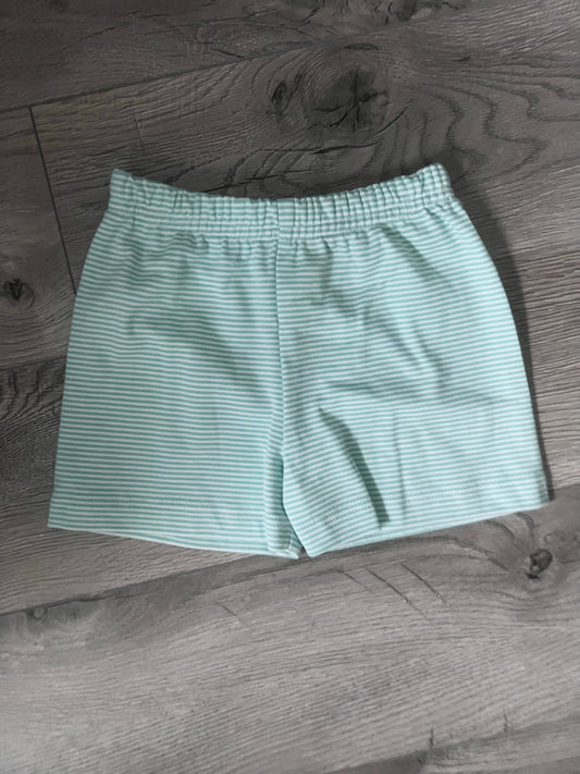 Basic Mint Stripe Leo Shorts by Zuccini