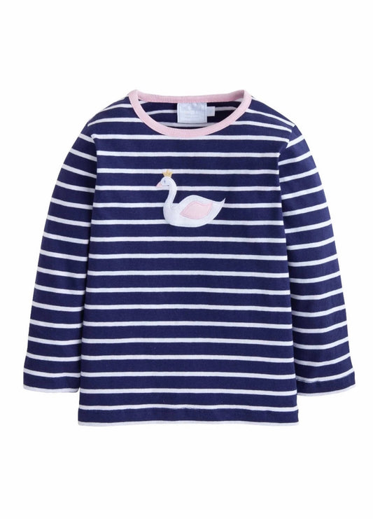 Appliqué Tee Shirt-Swan
