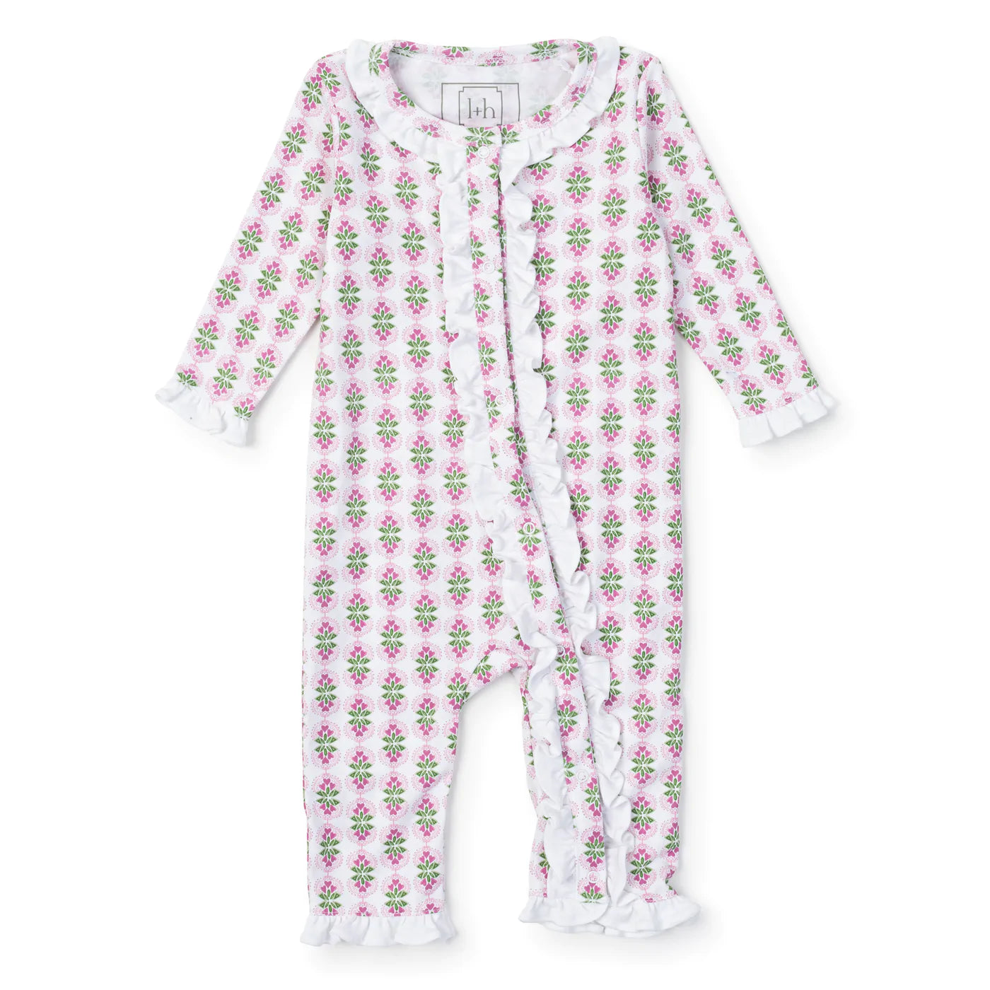 Grey Romper Hearts in Bloom