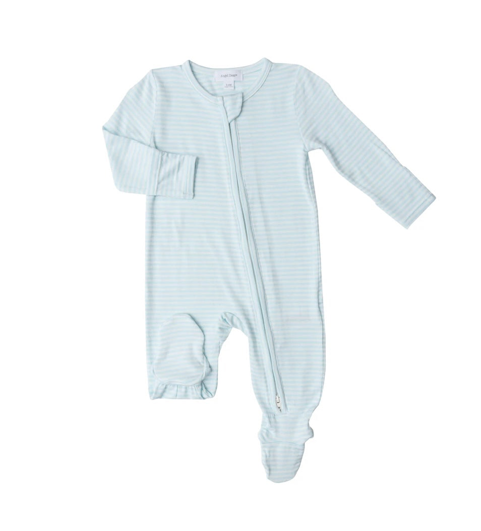 Blue Bunny Stripe Footie