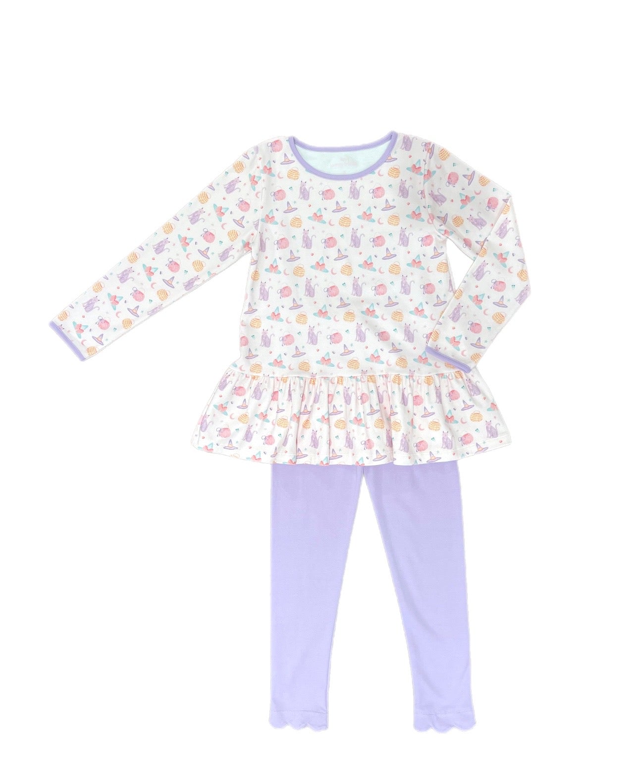 Halloween Peggie Peplum Top and Leggings by James and Lottie