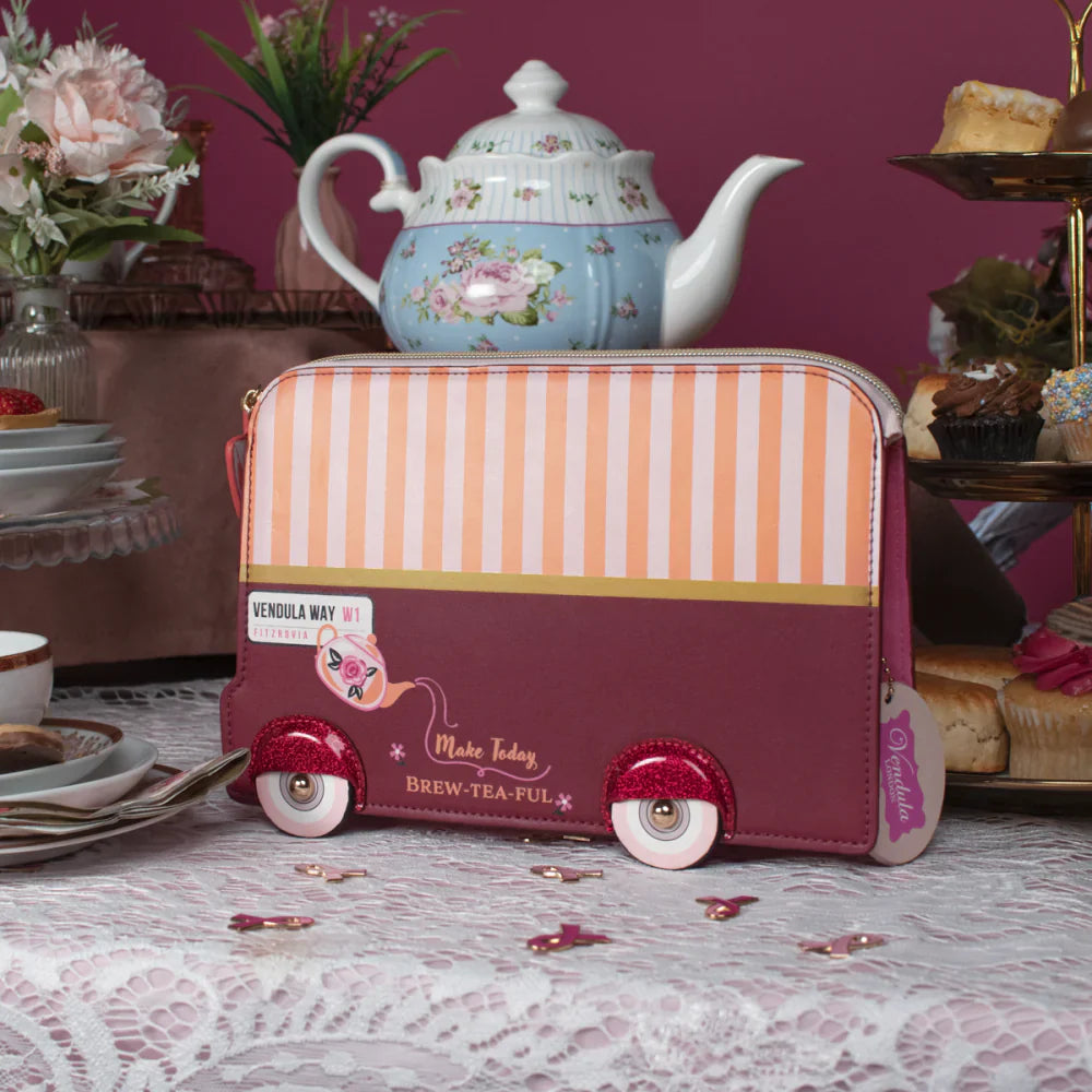 Perfectly Pink Afternoon Tea Bus - Pouch Bag