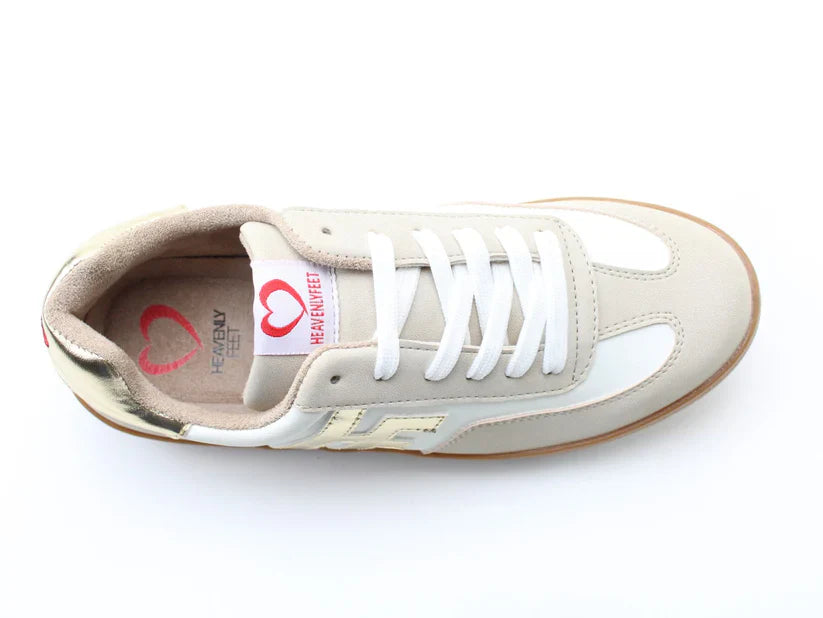 Madison Trainers - Taupe/White/Gold