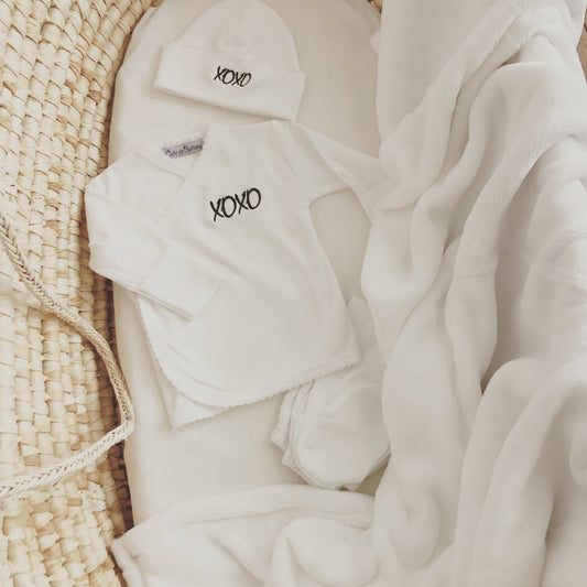 Take Me Home Set-White with black XOXO